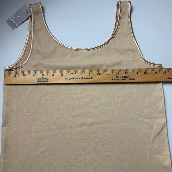 Lane Bryant Womens Beige Tank Top Size 14/16 Nylon & Spandex Blend Scoop Neck Sl - Picture 5 of 7